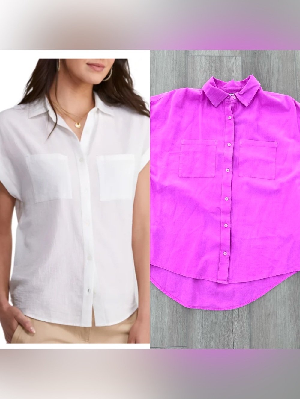 Vineyard Vines women’s short sleeve lightweight button down pink small